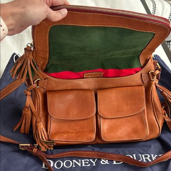 Dooney & Bourke Tan Leather Crossbody Bag - Picture 3 of 10